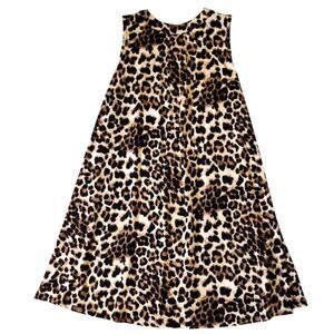 LEOPARD PRINT SLEEVELESS MINI DRESS SIZE SMALL!